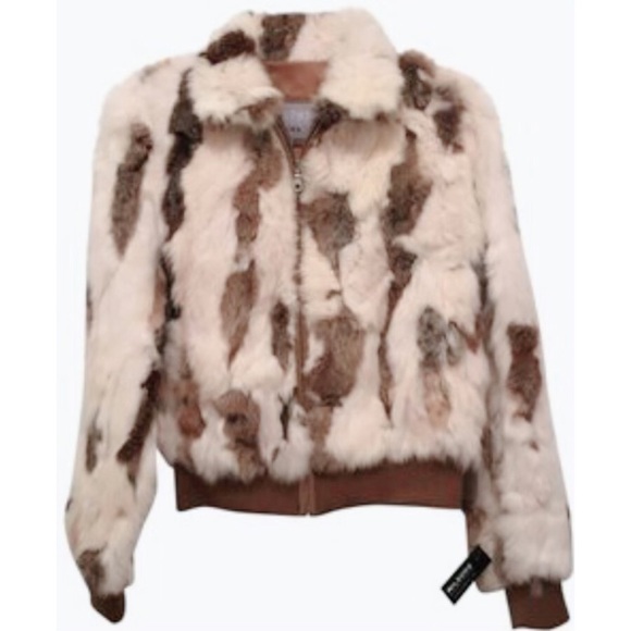 Wilson leather rabbit fur coat Clearance
